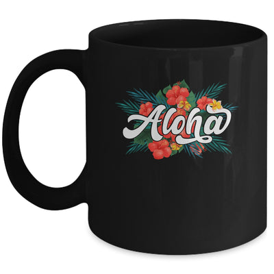 Funny Aloha Flowers Hawaiian Funny Hawaii Beach Luau Party Mug | siriusteestore