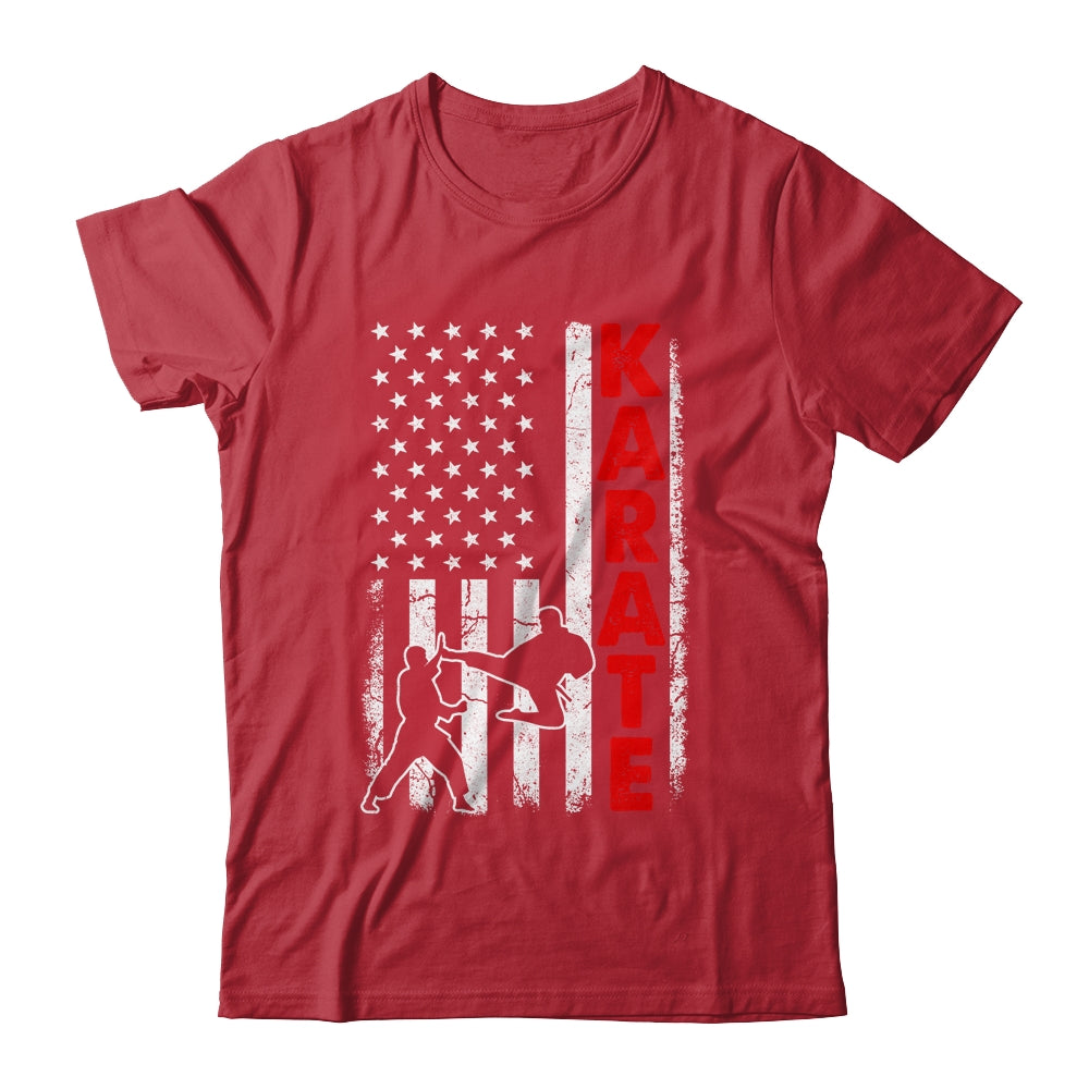 Funny American Flag Karate Art For Men Women Karate Lover Shirt & Hoodie | siriusteestore