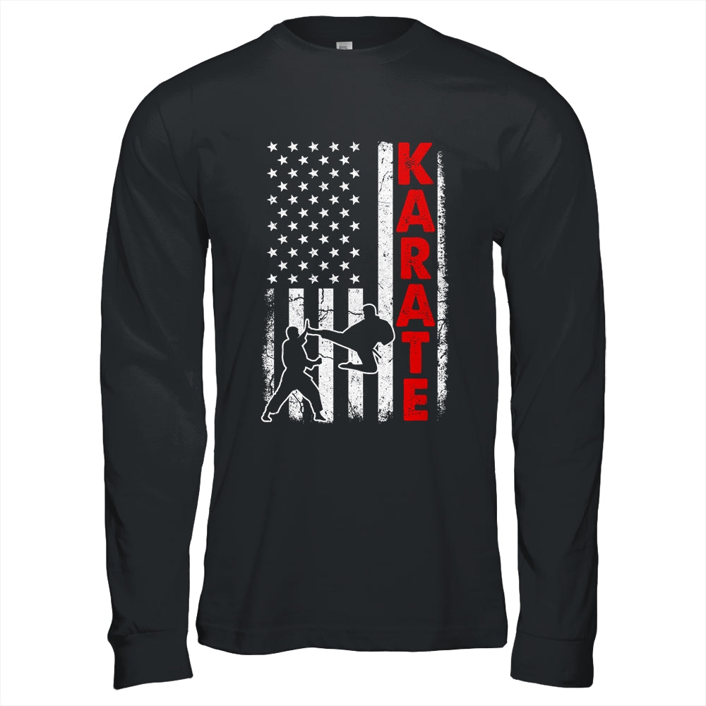 Funny American Flag Karate Art For Men Women Karate Lover Shirt & Hoodie | siriusteestore