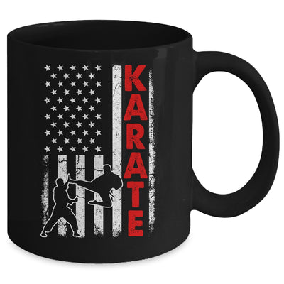 Funny American Flag Karate Art For Men Women Karate Lover Mug | siriusteestore