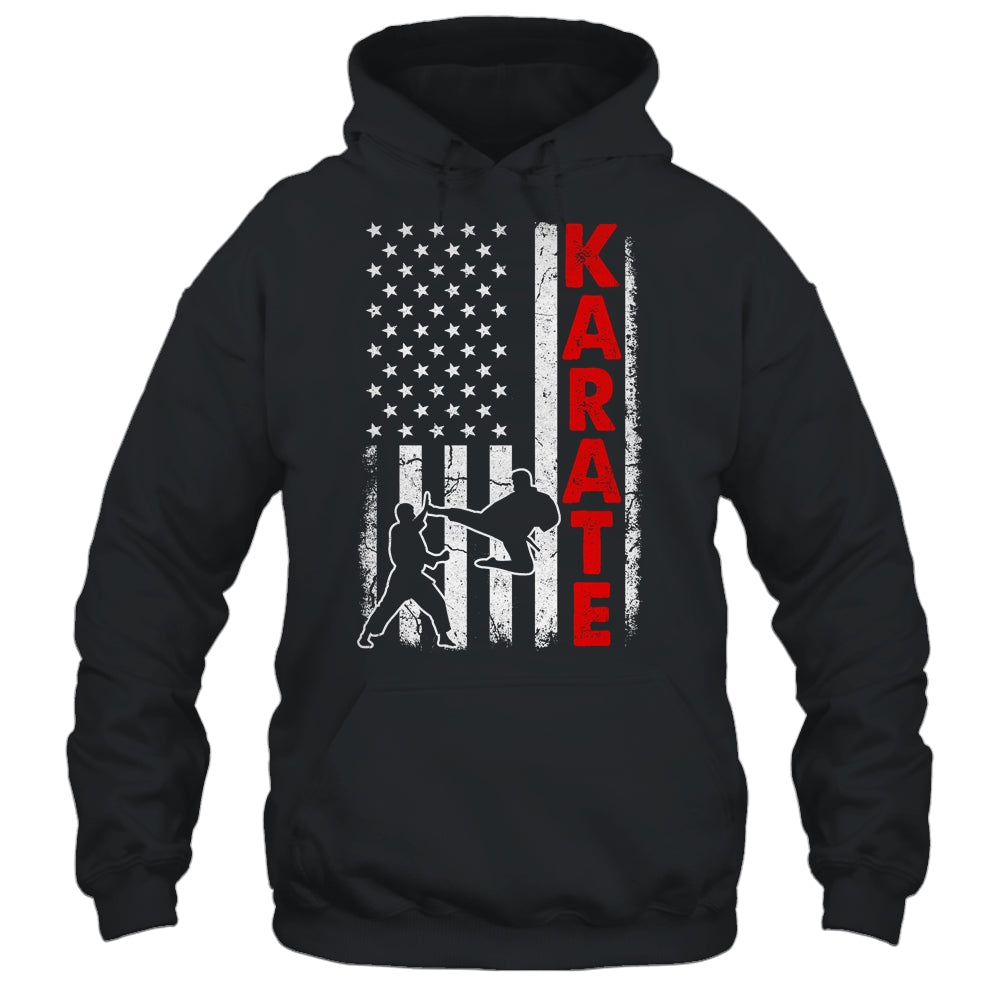 Funny American Flag Karate Art For Men Women Karate Lover Shirt & Hoodie | siriusteestore