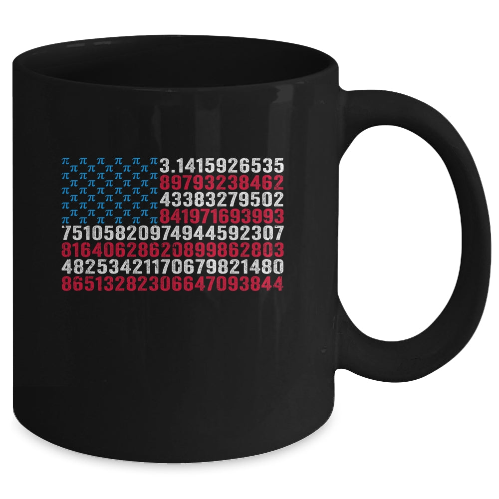 Funny And Cool School Teacher Men American Flag Pi Day Mug | siriusteestore