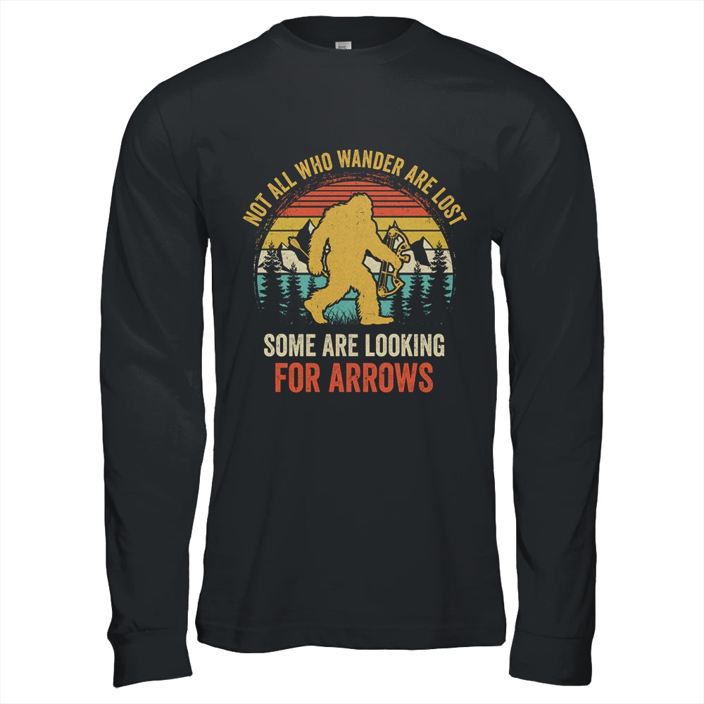 Funny Archery Not All Wander Are Lost Arrows Bigfoot Vintage Shirt & Hoodie | siriusteestore