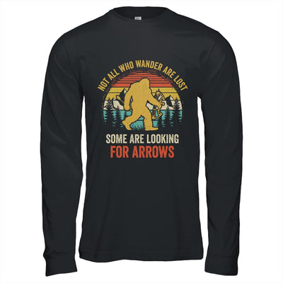 Funny Archery Not All Wander Are Lost Arrows Bigfoot Vintage Shirt & Hoodie | siriusteestore