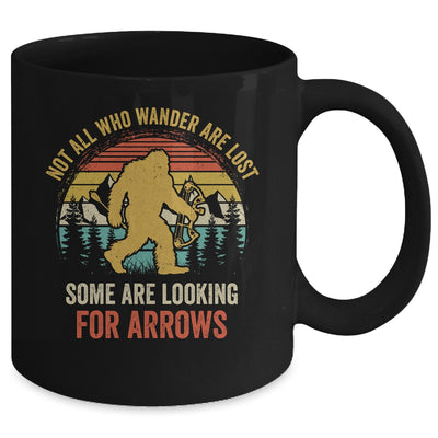 Funny Archery Not All Wander Are Lost Arrows Bigfoot Vintage Mug | siriusteestore