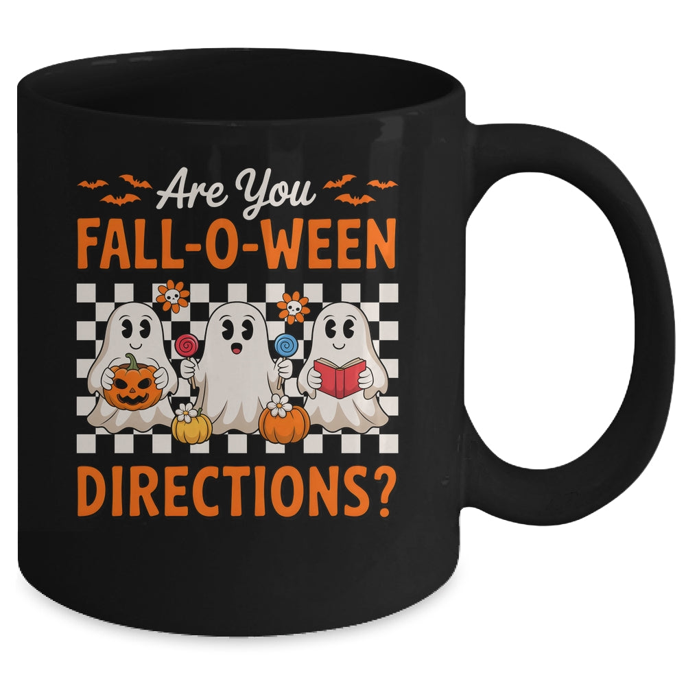 Funny Are You Fall O Ween Directions Teacher Halloween Ghost Mug | siriusteestore