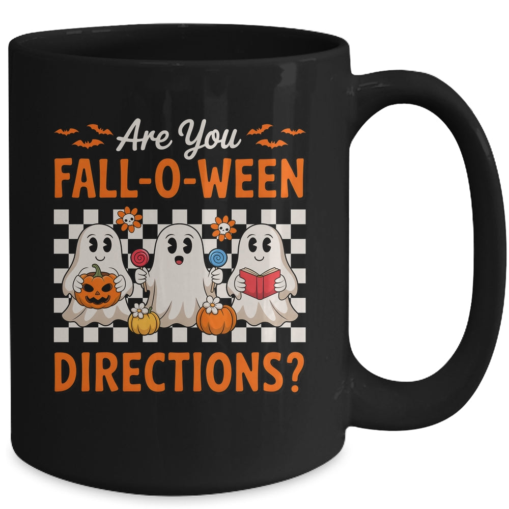 Funny Are You Fall O Ween Directions Teacher Halloween Ghost Mug | siriusteestore