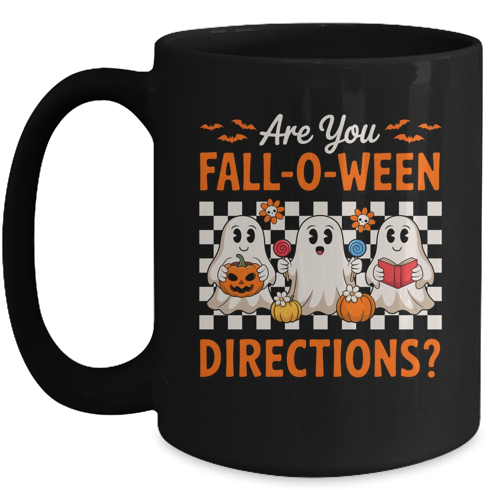 Funny Are You Fall O Ween Directions Teacher Halloween Ghost Mug | siriusteestore