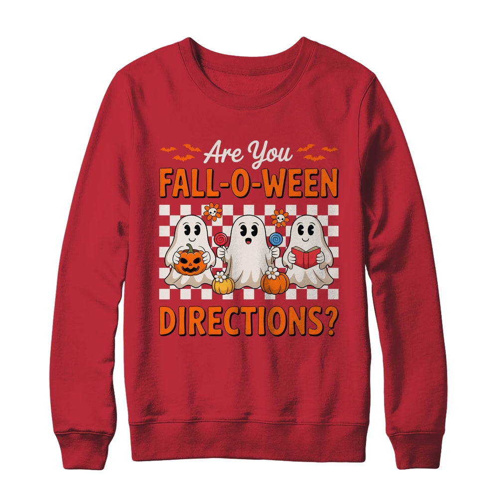 Funny Are You Fall O Ween Directions Teacher Halloween Ghost Shirt & Sweatshirt | siriusteestore