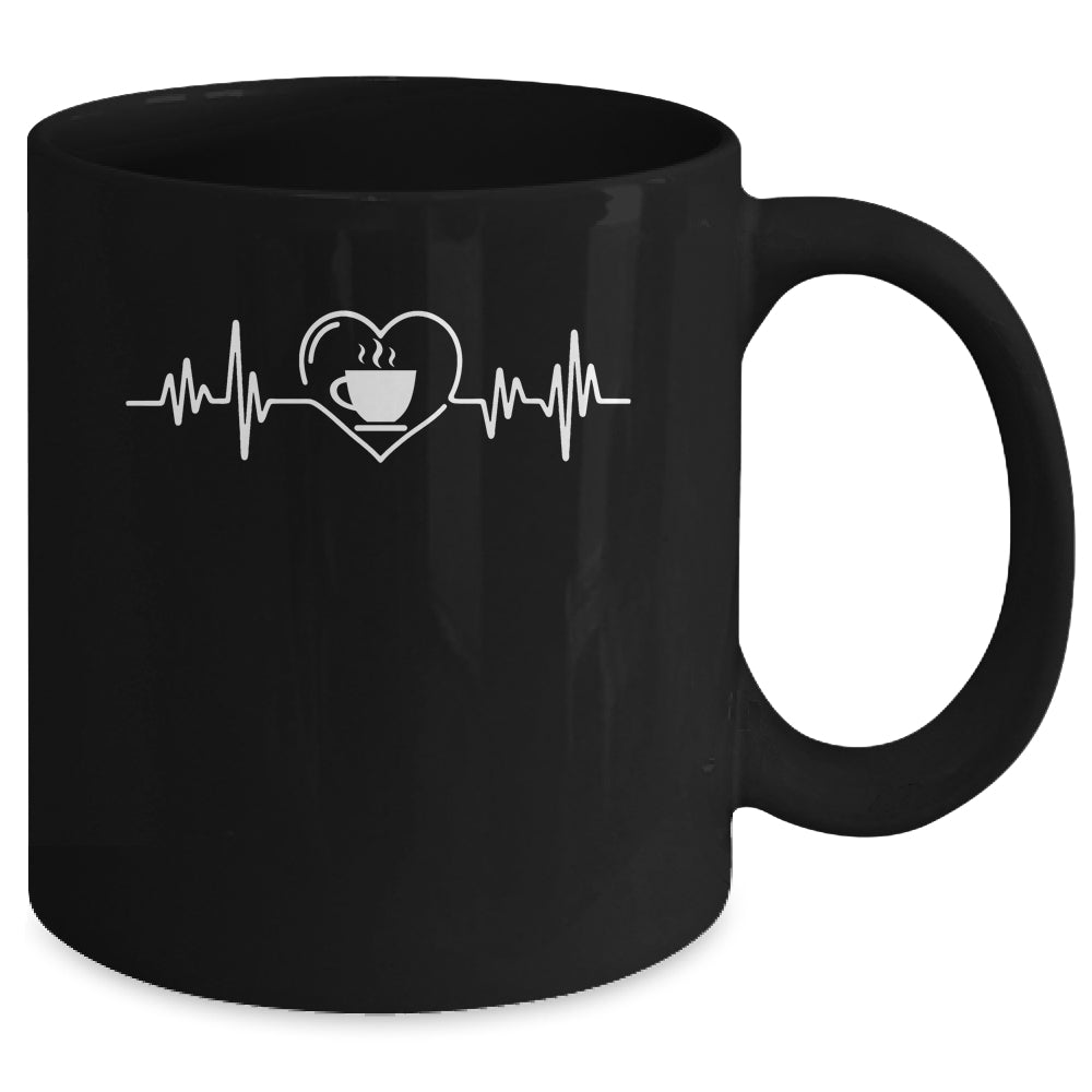 Funny Barista Heartbeat Design For Men Women Coffee Lovers Mug | siriusteestore