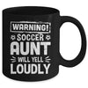 Funny Baseball Aunt Warning Baseball Aunt Will Yell Loudly Mug | siriusteestore