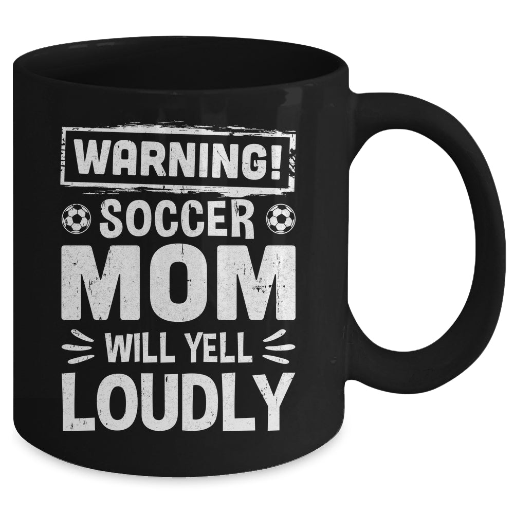 Funny Baseball Mom Warning Baseball Mom Will Yell Loudly Mug | siriusteestore