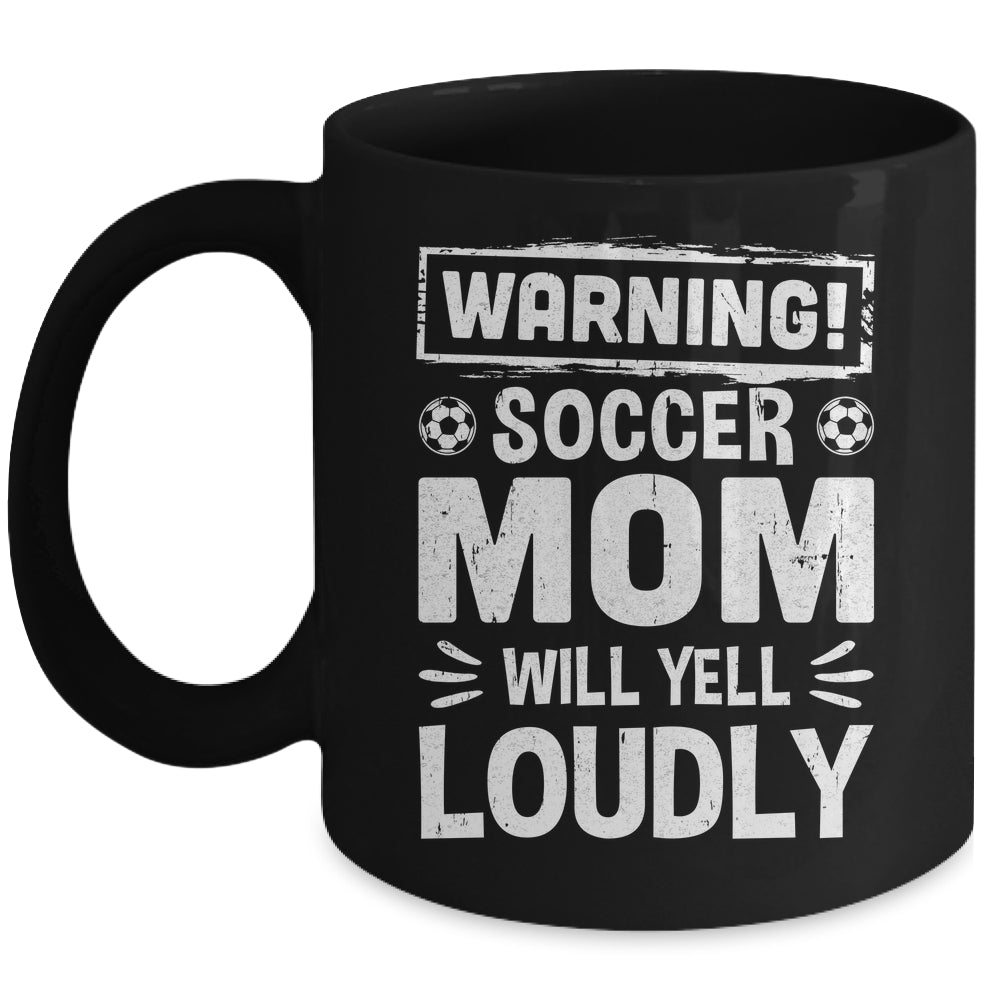 Funny Baseball Mom Warning Baseball Mom Will Yell Loudly Mug | siriusteestore