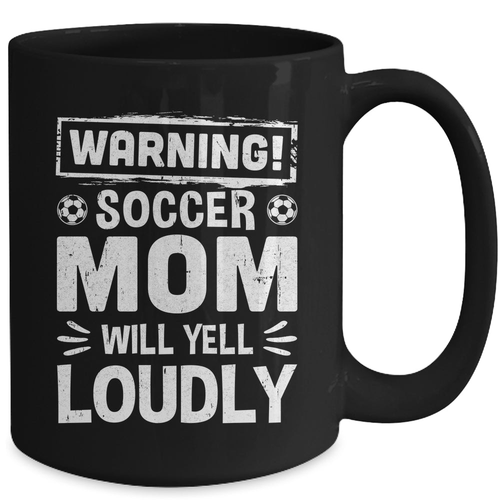 Funny Baseball Mom Warning Baseball Mom Will Yell Loudly Mug | siriusteestore