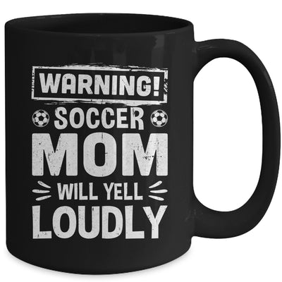 Funny Baseball Mom Warning Baseball Mom Will Yell Loudly Mug | siriusteestore