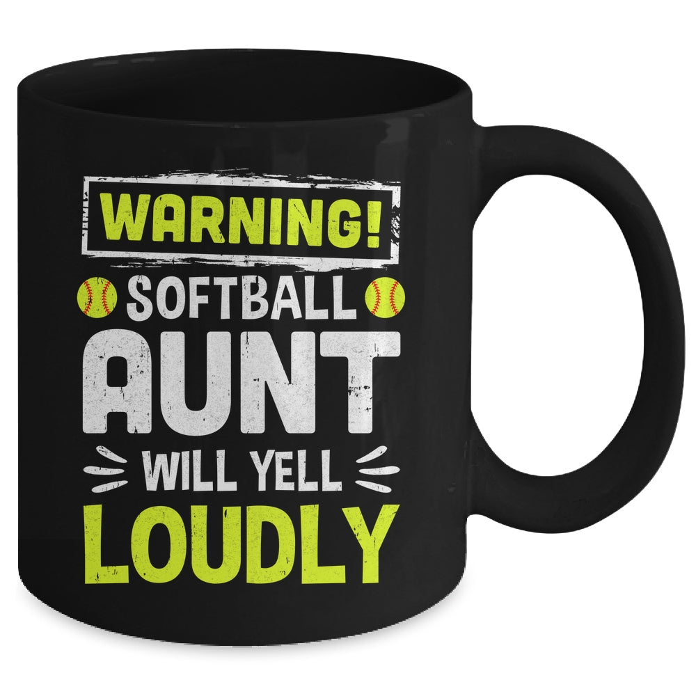 Funny Basketball Aunt Warning Basketball Will Yell Loudly Mug | siriusteestore