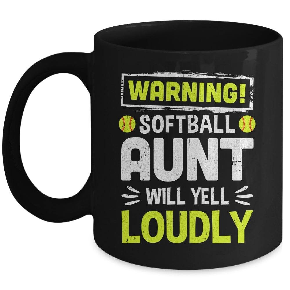 Funny Basketball Aunt Warning Basketball Will Yell Loudly Mug | siriusteestore