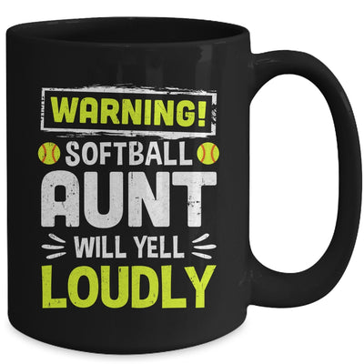 Funny Basketball Aunt Warning Basketball Will Yell Loudly Mug | siriusteestore