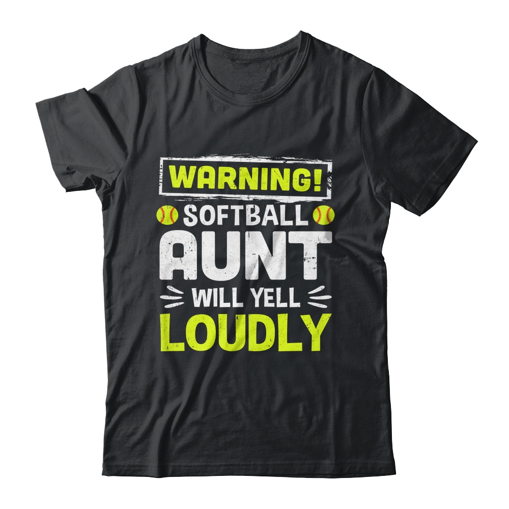 Funny Basketball Aunt Warning Basketball Will Yell Loudly Shirt & Tank Top | siriusteestore
