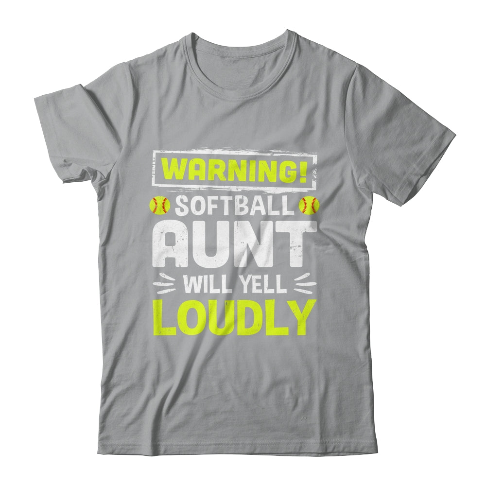 Funny Basketball Aunt Warning Basketball Will Yell Loudly Shirt & Tank Top | siriusteestore