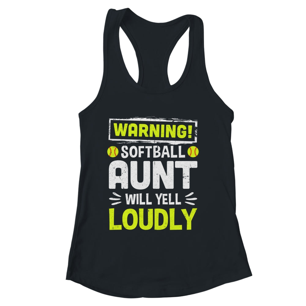 Funny Basketball Aunt Warning Basketball Will Yell Loudly Shirt & Tank Top | siriusteestore