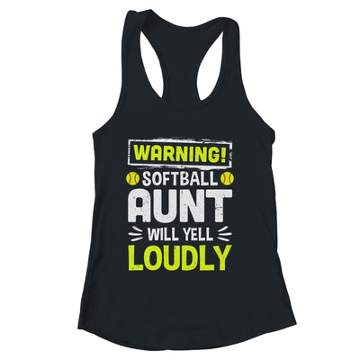 Funny Basketball Aunt Warning Basketball Will Yell Loudly Shirt & Tank Top | siriusteestore