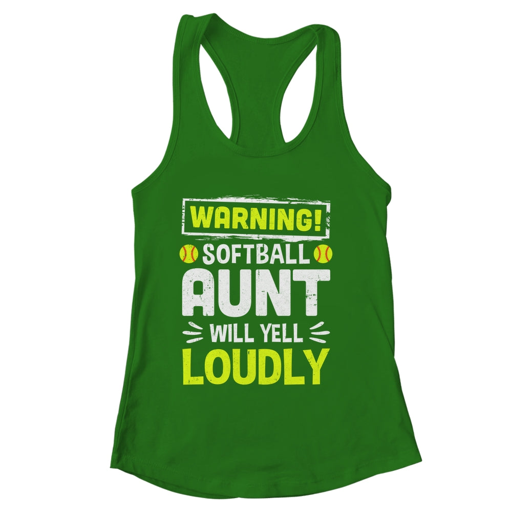 Funny Basketball Aunt Warning Basketball Will Yell Loudly Shirt & Tank Top | siriusteestore