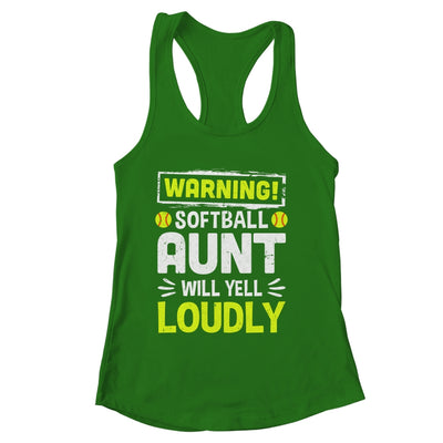 Funny Basketball Aunt Warning Basketball Will Yell Loudly Shirt & Tank Top | siriusteestore
