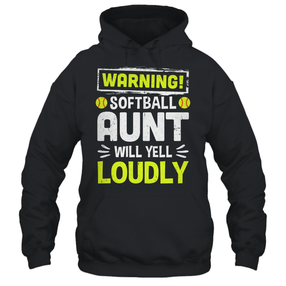 Funny Basketball Aunt Warning Basketball Will Yell Loudly Shirt & Tank Top | siriusteestore
