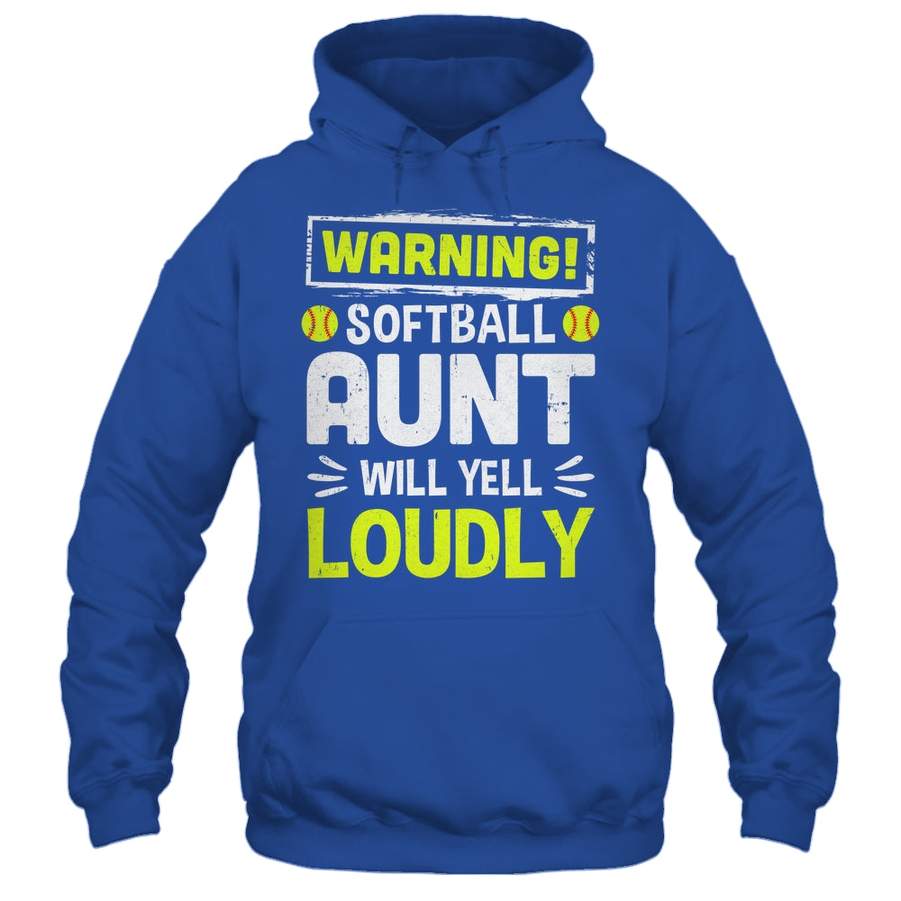 Funny Basketball Aunt Warning Basketball Will Yell Loudly Shirt & Tank Top | siriusteestore