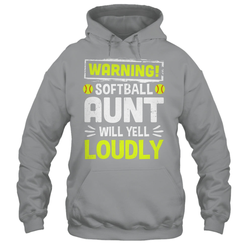 Funny Basketball Aunt Warning Basketball Will Yell Loudly Shirt & Tank Top | siriusteestore