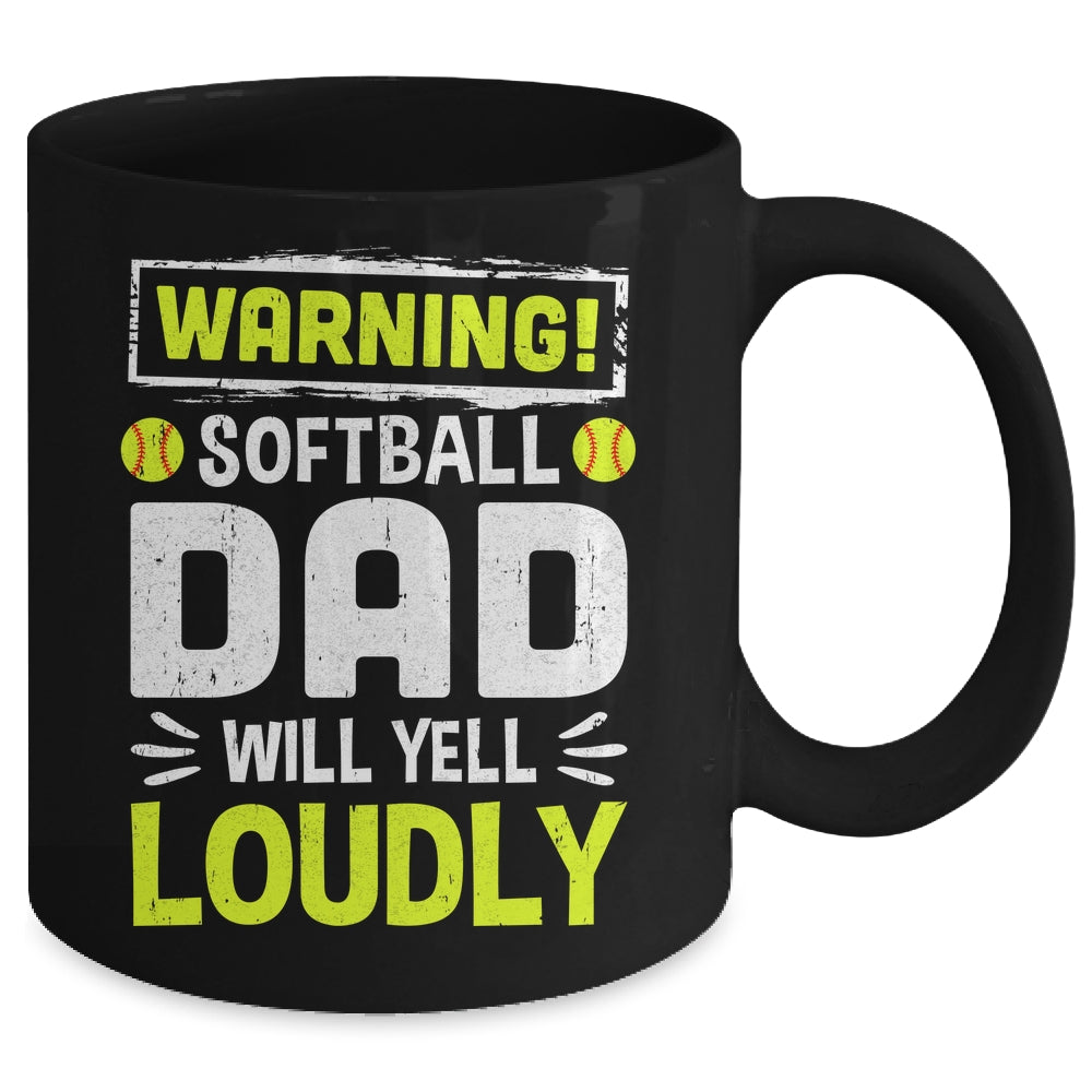 Funny Basketball Dad Warning Basketball Dad Will Yell Loudly Mug | siriusteestore