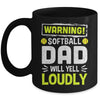 Funny Basketball Dad Warning Basketball Dad Will Yell Loudly Mug | siriusteestore