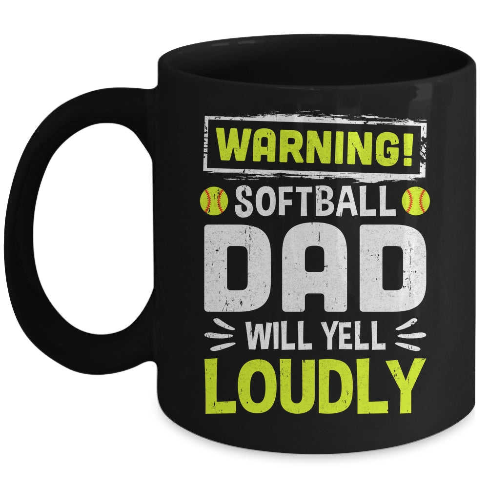 Funny Basketball Dad Warning Basketball Dad Will Yell Loudly Mug | siriusteestore