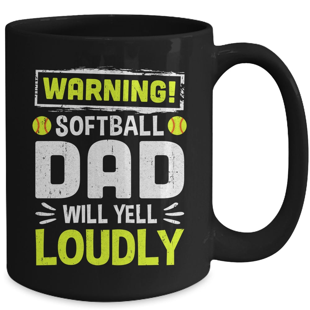 Funny Basketball Dad Warning Basketball Dad Will Yell Loudly Mug | siriusteestore