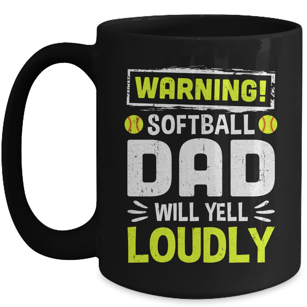 Funny Basketball Dad Warning Basketball Dad Will Yell Loudly Mug | siriusteestore