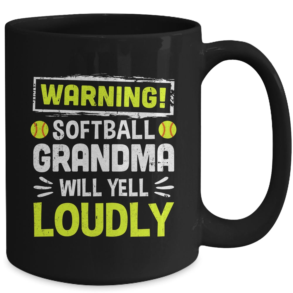 Funny Basketball Grandma Warning Basketball Will Yell Loudly Mug | siriusteestore