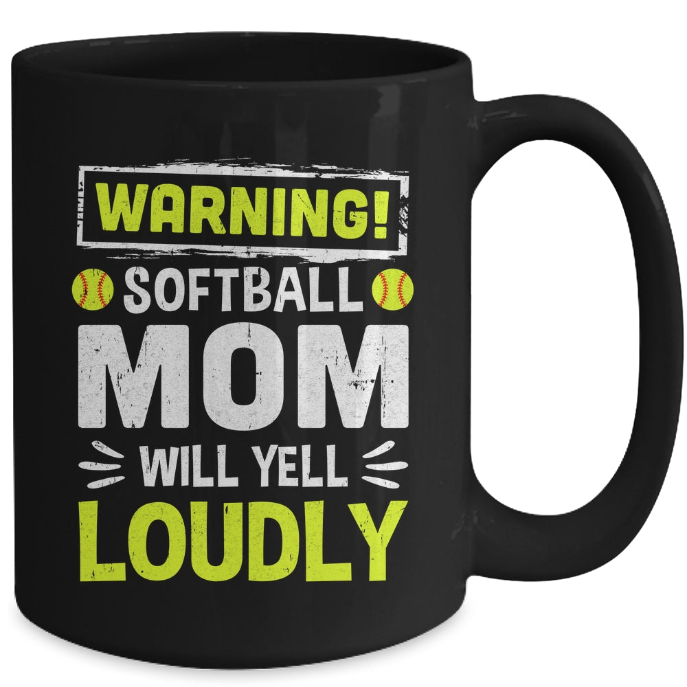 Funny Basketball Mom Warning Basketball Mom Will Yell Loudly Mug | siriusteestore
