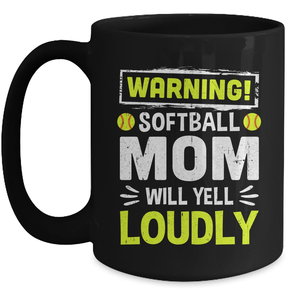 Funny Basketball Mom Warning Basketball Mom Will Yell Loudly Mug | siriusteestore