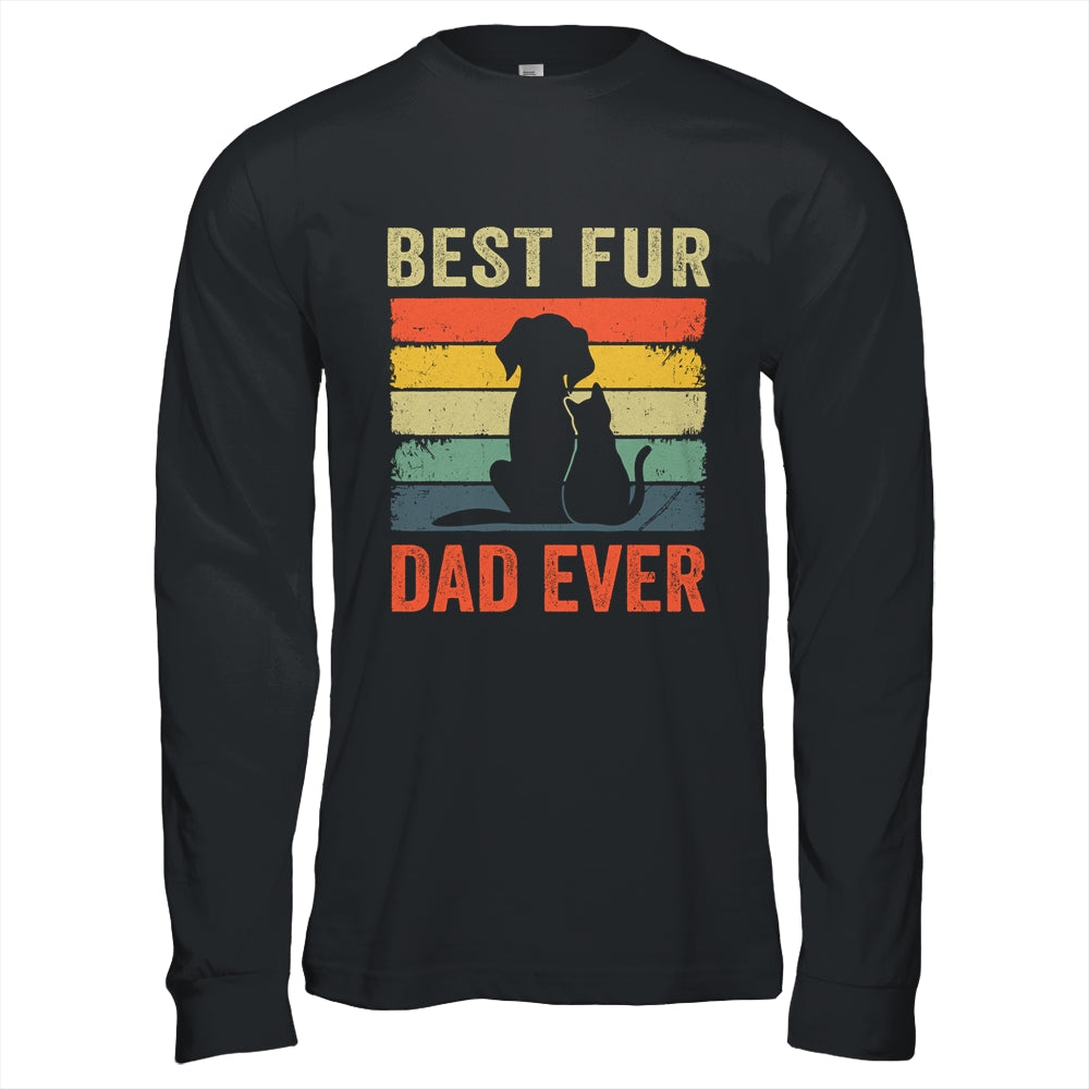 Funny Best Fur Dad Ever Vintage Dog Cat Lover Fathers Day Shirt & Hoodie | siriusteestore