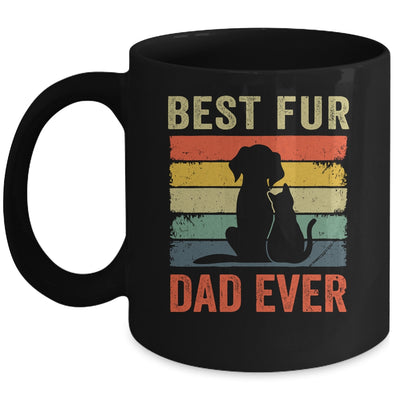 Funny Best Fur Dad Ever Vintage Dog Cat Lover Fathers Day Mug | siriusteestore