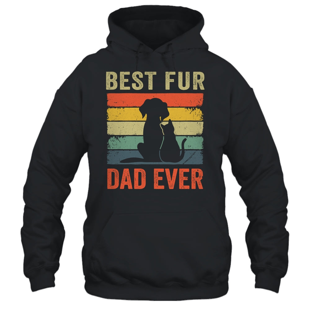 Funny Best Fur Dad Ever Vintage Dog Cat Lover Fathers Day Shirt & Hoodie | siriusteestore