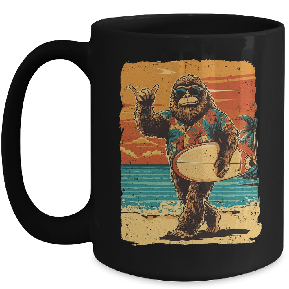 Funny Bigfoot Aloha Hawaiian Surfing Tropical Beach Surfer Mug | siriusteestore