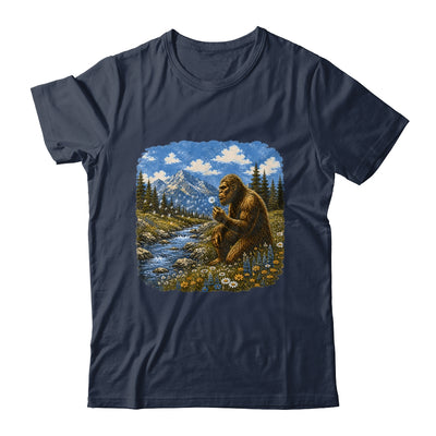 Funny Bigfoot Blowing Dandelion Sasquatch Wishes Vintage Art Shirt & Hoodie | siriusteestore