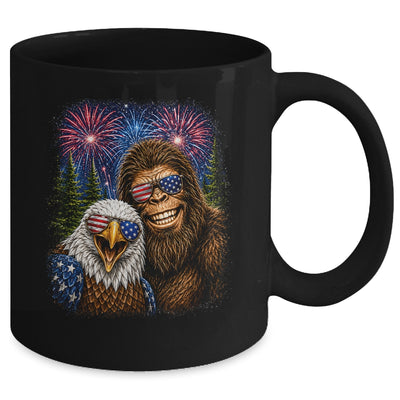 Funny Bigfoot Eagle Selfie Rock On 4Th Of July Men Women Mug | siriusteestore