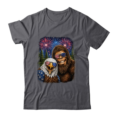 Funny Bigfoot Eagle Selfie Rock On 4Th Of July Men Women Shirt & Hoodie | siriusteestore