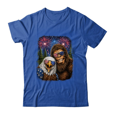 Funny Bigfoot Eagle Selfie Rock On 4Th Of July Men Women Shirt & Hoodie | siriusteestore