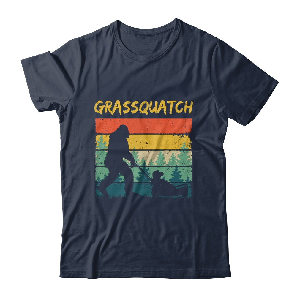 Funny Bigfoot Lawn Mowing Grassquatch Caretaker Landscaping Shirt & Tank Top | siriusteestore