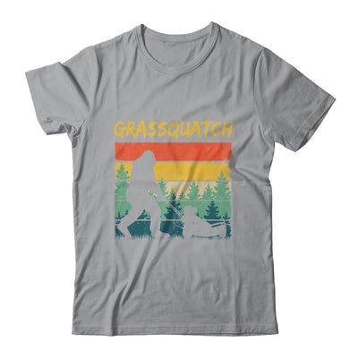 Funny Bigfoot Lawn Mowing Grassquatch Caretaker Landscaping Shirt & Tank Top | siriusteestore