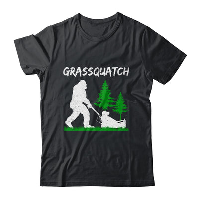 Funny Bigfoot Lawn Mowing Grassquatch Lawn Mower Men Women Shirt & Tank Top | siriusteestore